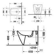 ���� ��������� Duravit D-Neo 2295100000 370�580�400 �������, ��������� ��� ���������, ������, �����