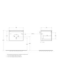 ����� ��� �������� BelBagno ETNA-600-1C-SO-BL-P (596�455�400) ���������, 1 ����, ����: Bianco Lucido