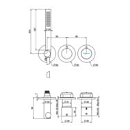 Смеситель для душа FIMA Carlo Frattini Spillo Tech встраиваемый, термостат, черн. матовый F3149WX9NS