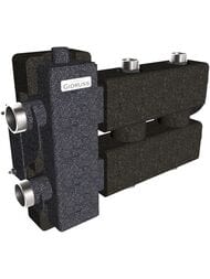 Балансировочный коллектор Gidruss BM-80-3DU.EP до 80 кВт, 1 1/4", 1+1 контур, 4D-кроншт, черный муар — миниатюра 1