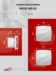 ���������� ERA WAVE D100 ���������, 100 �3/�, 25 ��, ���.����, �����, WAVE 100-02