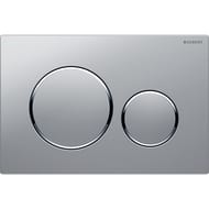 GEBERIT Sigma20 Клавиша смыва, двойной смыв, матовый хром/кольца глянцевый хром 115.882.JQ.1