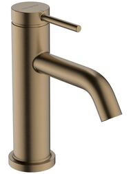 Смеситель Hansgrohe Tecturis S 73342140 151 мм, для раковины, с донным клапаном, шлифованная бронза — миниатюра 1
