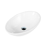 Раковина накладная BelBagno (520х320х140) овальная, без отверстия под смеситель, белая BB1147