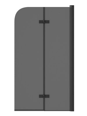 Шторка для ванны toHit Juno 800x1400 профиль черный матовый/стекло тонированное TH09-028003