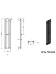 GROTA CORSA   230x1500  RAL9005