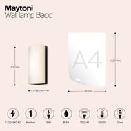 ��������� ���������� Maytoni Badd (���) O454WL-L10GF3K1, 3000K 10�� IP 54, ������