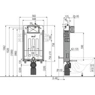 Инсталляция для унитаза ALCAPLAST AM115/1000 с бачком, для замуровывания в стену
