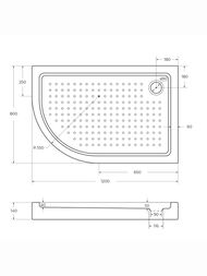������� ��������� ������ CEZARES (1200�800�150) ������������� TRAY-A-RH-120/80-550-15-W-R