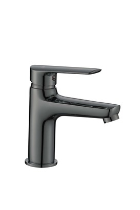Смеситель для раковины ESKO Lagos Gun Metal LG26GM однозахватный, низкий излив, цвет: темно-серый