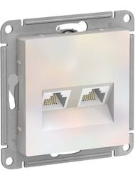 ������� Systeme Electric ATLASDESIGN ������� ������������ RJ45+RJ45 ��������� 5E ������ ATN000485