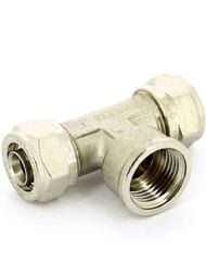 Тройник Tiemme 16х1/2"Вх16 м/пластик обжим. 1600018(1609N160416)