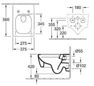 ������ ��������� Villeroy & Boch MEMENTO 2.0 4633R0RW ������������, stone white