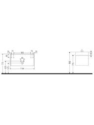 ����� ��������� Duravit XViu 1184�397�454 2 �����, ����� ������/������� XV43380B122