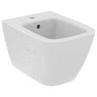 Биде подвесное Ideal Standard i life S 355х480х300 отверстие под смеситель, перелив, белый T459301