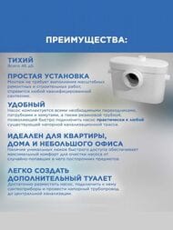 Насос SFA SANIACCESS 2 424х166х330 для унитаза, умывальника