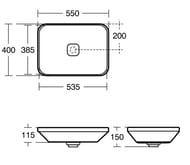 ������! ���������� Ideal Standard Lux TONIC II 550�400�150 ������������, ��� �������� K083401