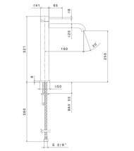 Смеситель для раковины Kerama Marazzi Eterna/Этерна, высокий, без д/к, браш. медь 69615XKM.59.067 — изображение 2