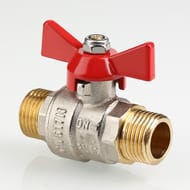 Кран шаровый 3/4"НН VALTEC BASE красная бабочка VT.219.N.05