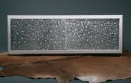 Экран под ванну A-SCREEN Bubble silver 1500х500-570 серый профиль, 2 дверцы