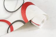 Обои виниловые OVK Design Кольца Mikado Yello сет 4 Кольца (1,06х10) красные, 10514-02 (рулон)