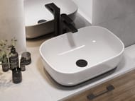 Столешница Cersanit Stone из керамогранита Balance 600х450х20мм, серый матовый   64185 — изображение 6