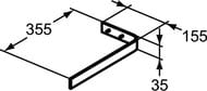 Полотенцедержатель для полки Ideal Standard ADAPTO Bordo 355мм, хром U8426AA