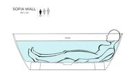 Ванна отдельностоящая Salini Sofia Wall S-sense 102513G 1800х850х610 иск. камень, белый глянец