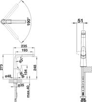 ��������� ��� ����� BLANCO AVONA-S SILGRANIT �������������, ��������� �����, ����� ��� 521283