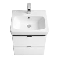 Тумба под раковину AQUATON Скай 50 1A238001SY010 472x404x480 подвес., 2 ящ., белый гл./серый кашемир