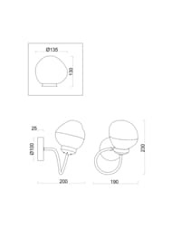 ��������� ���������� Freya Volani (������) FR8017WL-01MG, 220/240 V, IP20,������ �������