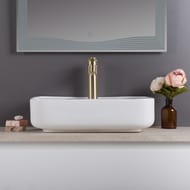 Раковина накладная BelBagno (500х390х135) прямоугольная, с отверстием под смеситель, белая BB1321