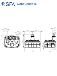 Канализационная насосная установка SFA SANICUBIC 2 XL (2 VX) для общественного пользования