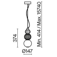 ��������� ���������� Maytoni Collar (������) P069PL-L16G3K, 3000K, 16��, 360�, IP20, LED, ������