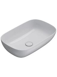 Раковина Globo T-EDGE (600х380х160) накладная, без отверстия под смеситель, белая B6R60BI — миниатюра 1