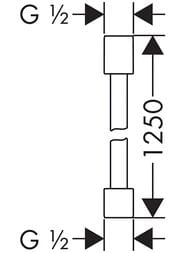 Шланг для душа Axor Starck 28282000 1250мм, пластик, защита от изломов, цвет: хром — изображение 2