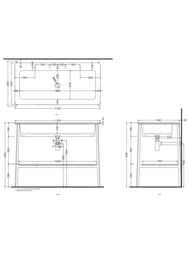 �������� Cielo CATINO DOPPIO (1100�540�180) �������, ��������� ��� ���������, ���� Ninfea CALAD NI