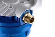 Корпус ГЕЙЗЕР SL10 1/2" для холодной воды, прозрачный пластик SAN, латунные ниппели, арт. 50531