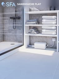 Насос SFA SANIDOUCHE FLAT 295х162х144 с плоским сифоном для душа, умывальника