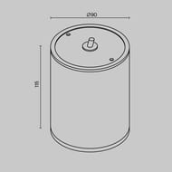 ���������� ���������� Maytoni Bar (���) O306CL-L7GF, 3000� 7�� IP 65, ������