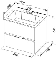 ����� ��� ���������� Aquanet ������ 60 (590�531�445) ���������, 2 �����, ����� �������� 183991