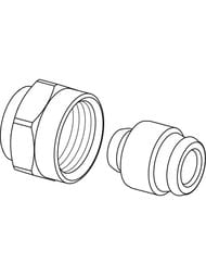 Резьбовой адаптер Uponor MLC 16-3/4" ВР Евроконус, латунь 1058090
