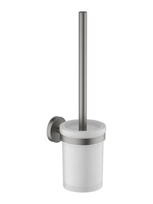 Ершик для унитаза Aquatek Европа AQ4110BGM подвесной, стекло матовое, цвет: сталь оружейная