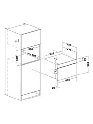 ������������� ���� Korting KMI 830 GBXGr (596�382�456) ������������, 34 �, �����, ����� ������