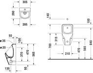 Писсуар DURAVIT D-CODE 305х295х575 без "мушки" 0828300000