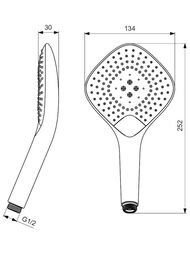Ideal Standard IDEALRAIN EVO JET DIAMOND XL3    B1760AA 3 , 125