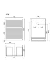 ����� ��� �������� Sancos Folk Floor FL70FES 690�445�850 ���������, � 2-�� �������, Ergraut soft