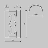 ���������� ������� Maytoni �� ���������� 1800�� Flarity ������ TRX154-2SR-D1800-BS