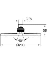 ������� ��� Grohe Tempesta Cosmopolitan 27541001 ����, 200��, 1 ����� �����, ����