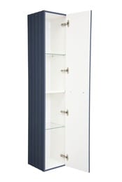 Шкаф-пенал La Fenice Cubo Blu grigio 30 см (300х300х1610) синий матовый FNC-05-CUB-BG-30